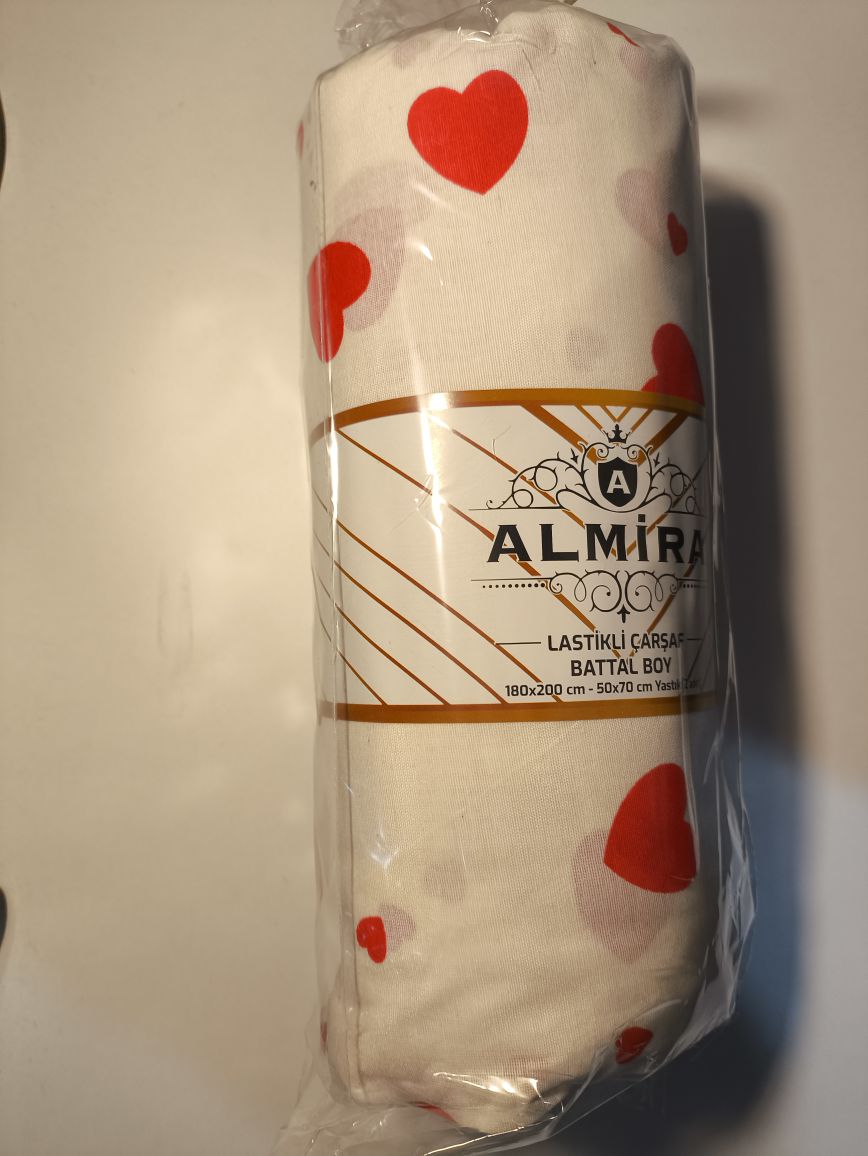 Krem Kalp Desenli Çarşaf Takımı